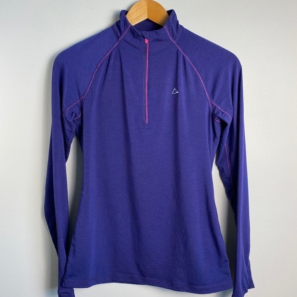 Paradox Womens Performance Merino Blend 1/4 Zip Pullover Athletic Top Size Small - Picture 1 of 14